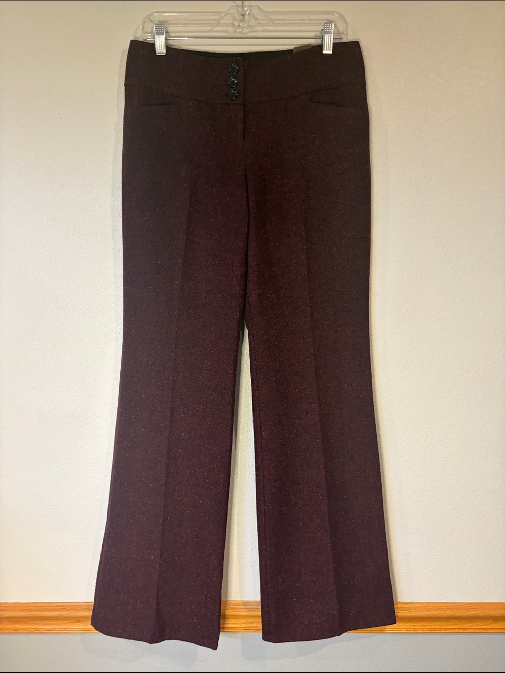 NWT The Limited wool blend tweed Cassidy fit flare leg dress trouser pants 8